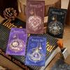 Portable Metal Bookmark with Chain Wind Flower Snow Moon Book Clip Colorful Bronzing Book Pages Mark Tool School Office
