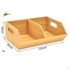 Bamboo Storage Bin Kitchen Organization Space Saving Multifunctional Rustic Fruit Vegetable Rack