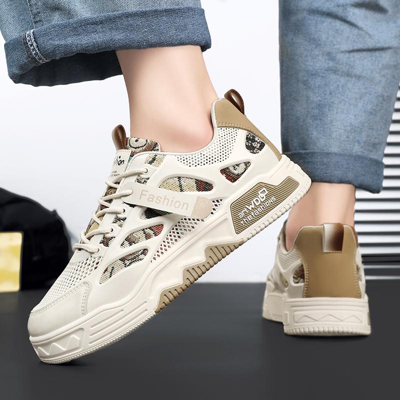 2024 Men's Low-top Sneakers Trendy Breathable Canvas Shoes Men's Outdoor Leisure All-match Running Shoes Zapatillas De Hombre