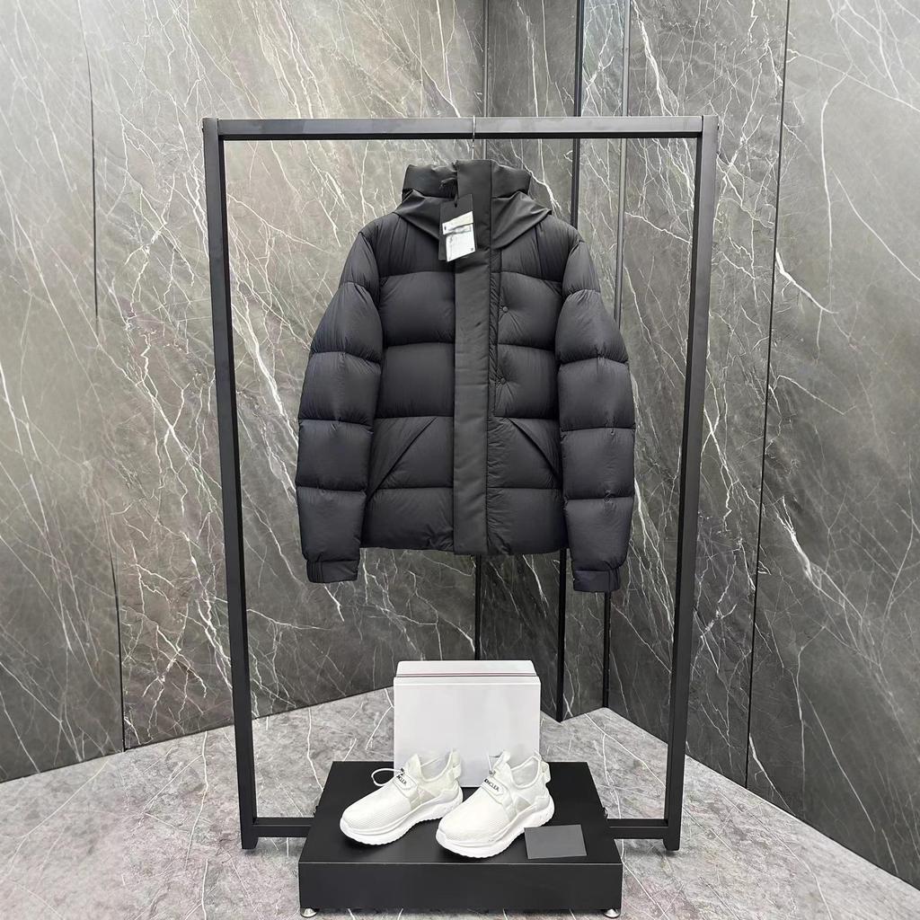 Madeira Herren Schwarze Krieger Kapuzen Winterjacke: Lockere Passform, Dick, Modisch, Vielseitig, Warm, Winddichter Daunenmantel