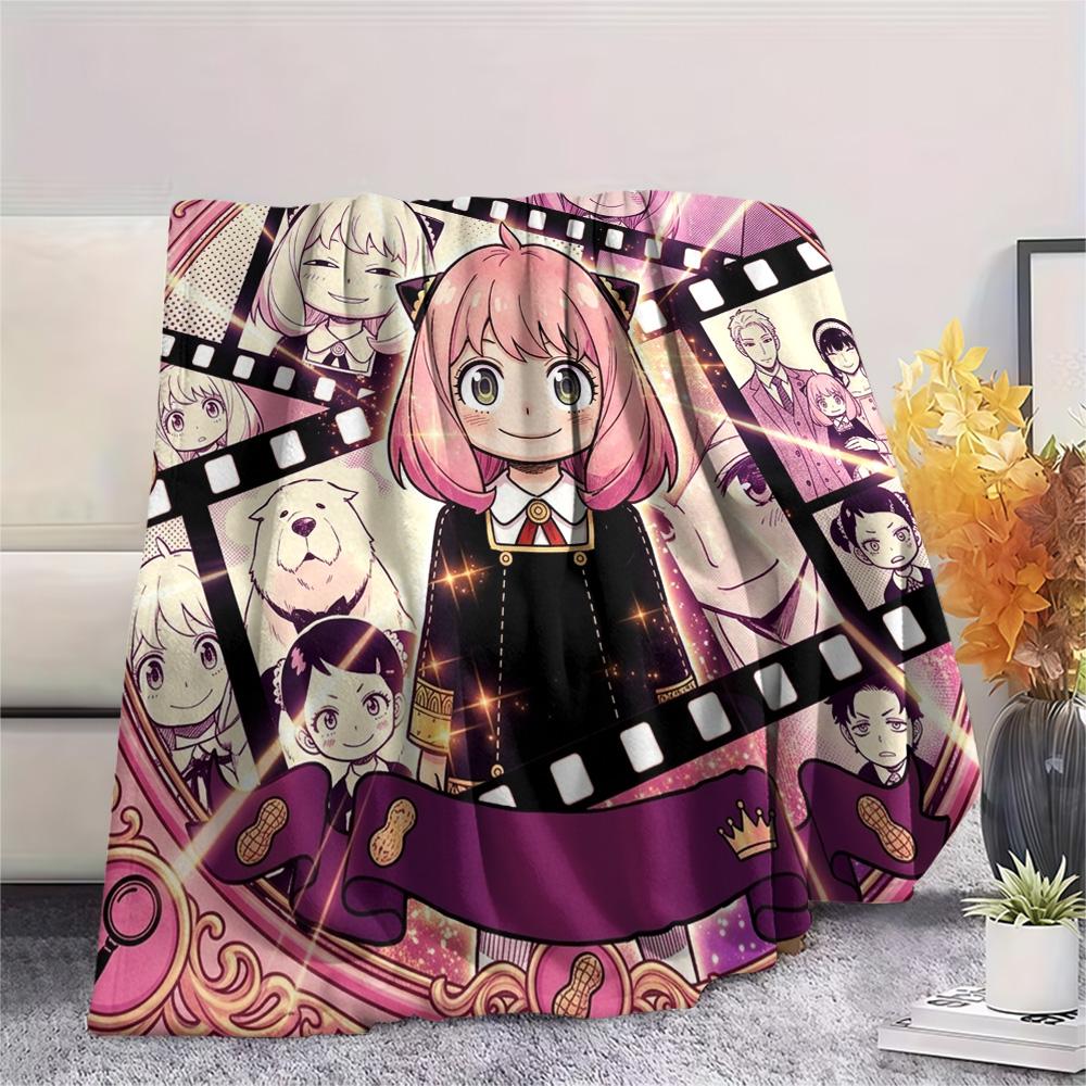 Anya Forger Print Flannel Blanket, Ultra Soft High Quality All Seasons Warm Throw, Home Decor Cozy Blanket, Perfect Christmas Gift