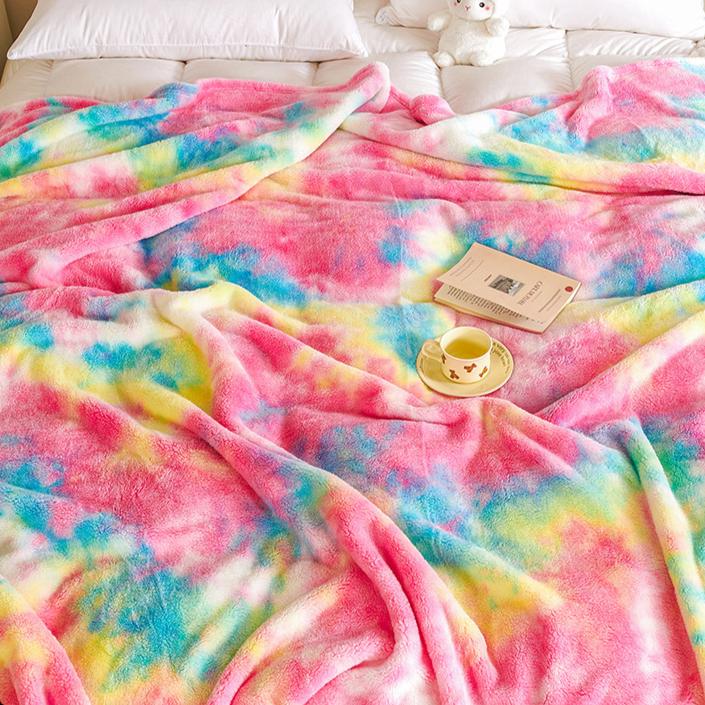 Manta, Manta de Felpa Tie Dye, Manta Cálida