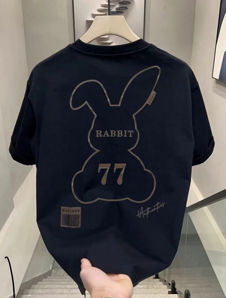 American Trendy Brand Pure Cotton Men'S Printed Short-Sleeved T-Shirt Trendy Men'S And Women'S Casual Round Neck T-Shirt Men'S