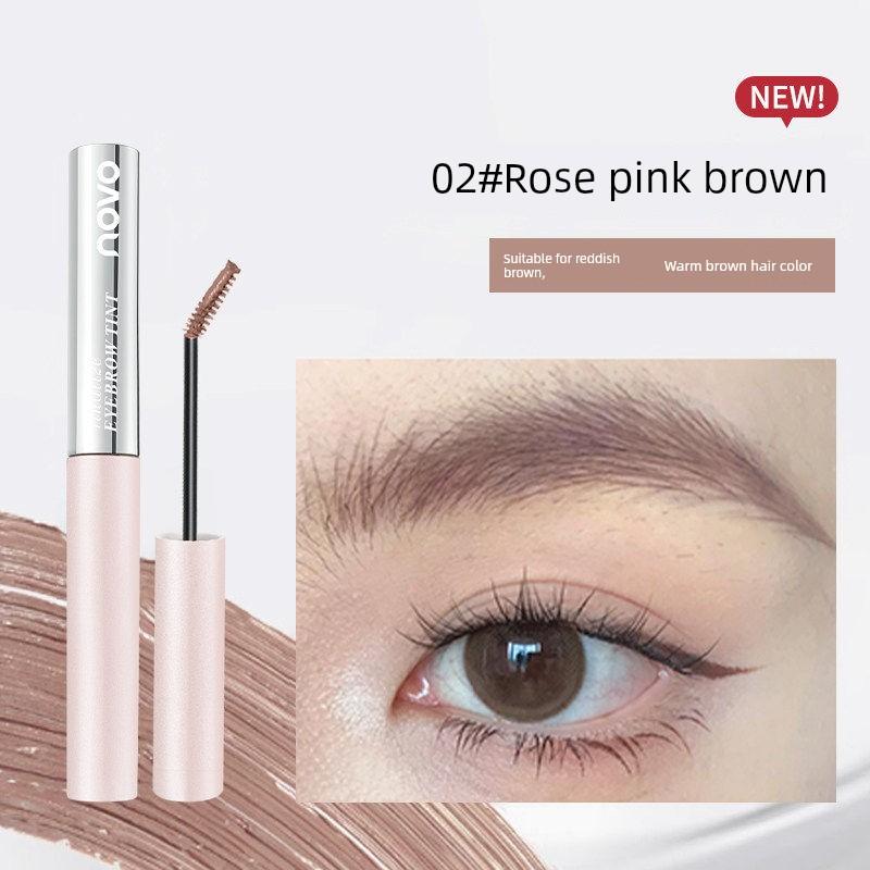 Novo Eyebrow Dye Light Color Korean Style Pink Brown Waterproof Sweat-Proof Long-Lasting Non-Fading Wild Eyebrow Pencil for Women Styling Beginners
