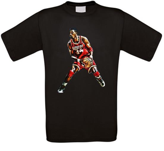 Hakeem Olajuwon Pallacanestro Houston T-Shirt M