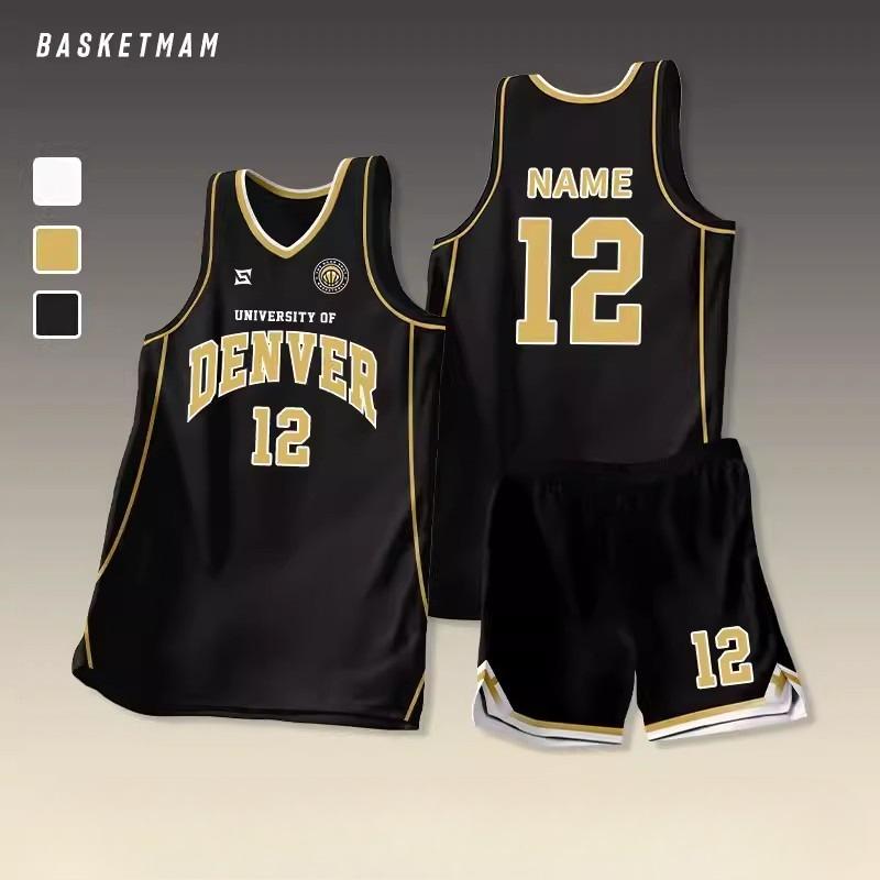Basketball-Trainings- und Wettkampfanzug, personalisiertes amerikanisches schnelltrocknendes Trikot, Team-Kit