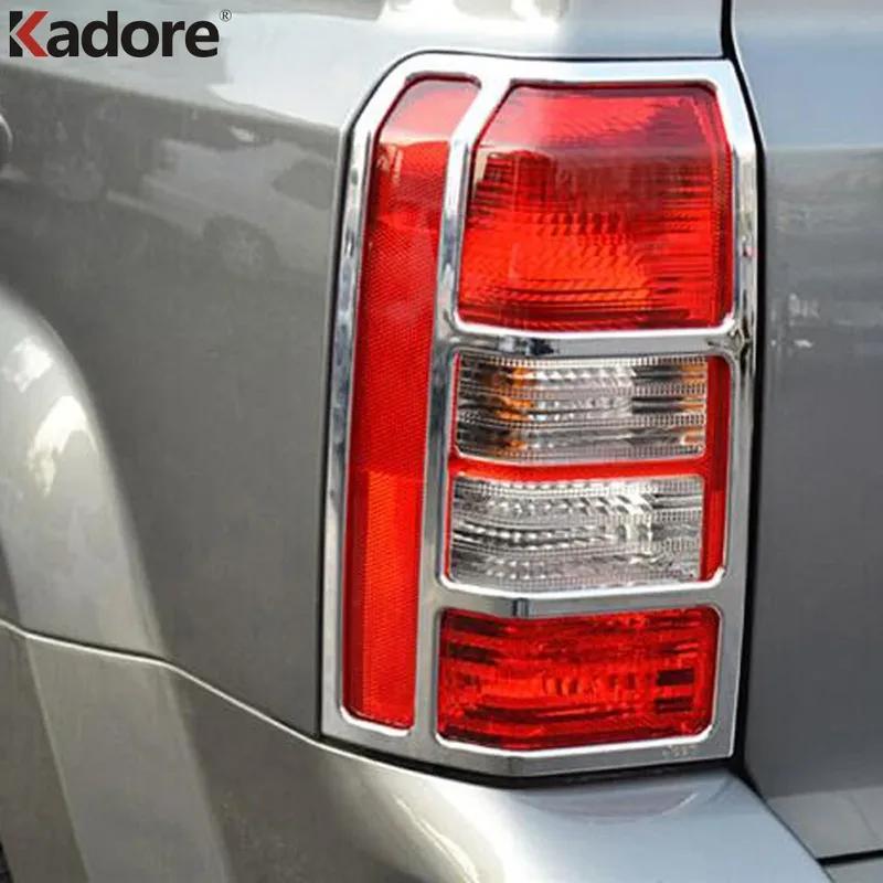 For Jeep Patriot 2007-2012 2013 2014 2015 2016 2017 Chrome Car Rear Tail Light Lamp Trim Cover Taillight Frame Trims Accessories