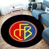 FC Basel Round Area Rug,Carpet Rug for Living Room Bedroom Sofa Playroom Decor,Non-slip Floor Mat