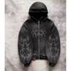 Unisex Oversized Hooded Sweatshirt With Graphic Print Streetwear Y2K Retro Loose Fit Long Sleeve Pullover Fall