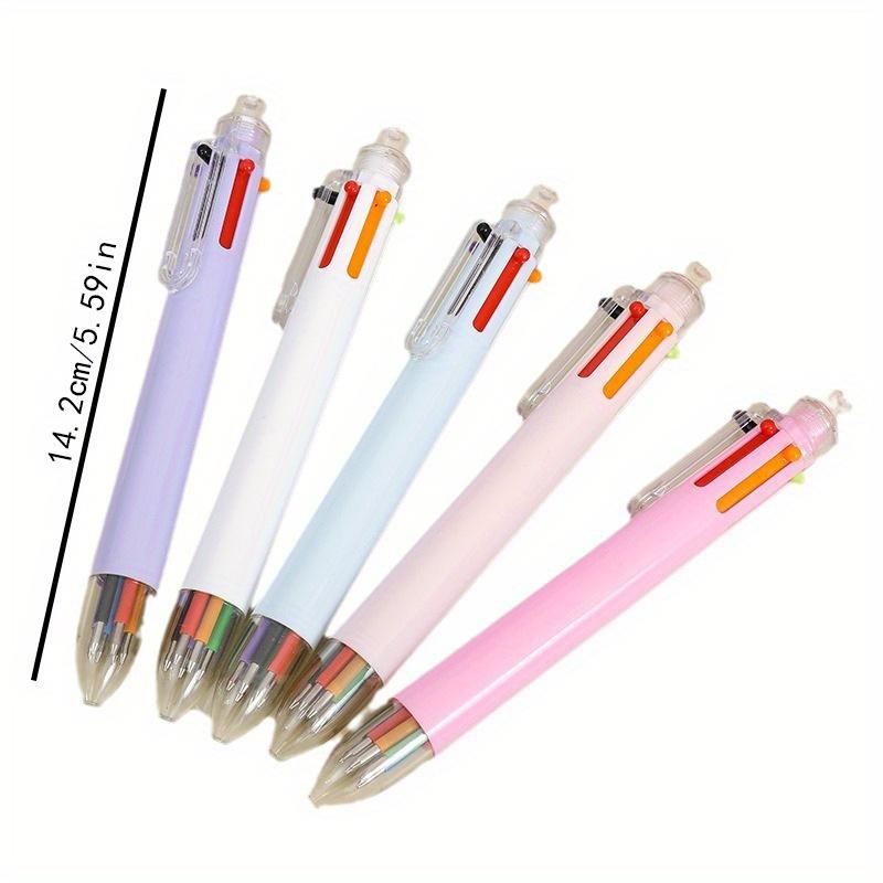 10 stücke Bunte 6-farbe kugelschreiber schreibwaren büro öl stift student preis multi-farbe kugelschreiber drücken stift