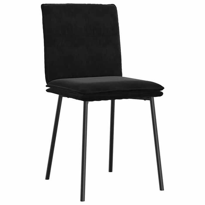 VidaXL Chaises à manger lot de 2 Noir Velours, chaise, chaise de salon, chaise d'accent, chaise de cuisine, siège de salle à 4101250