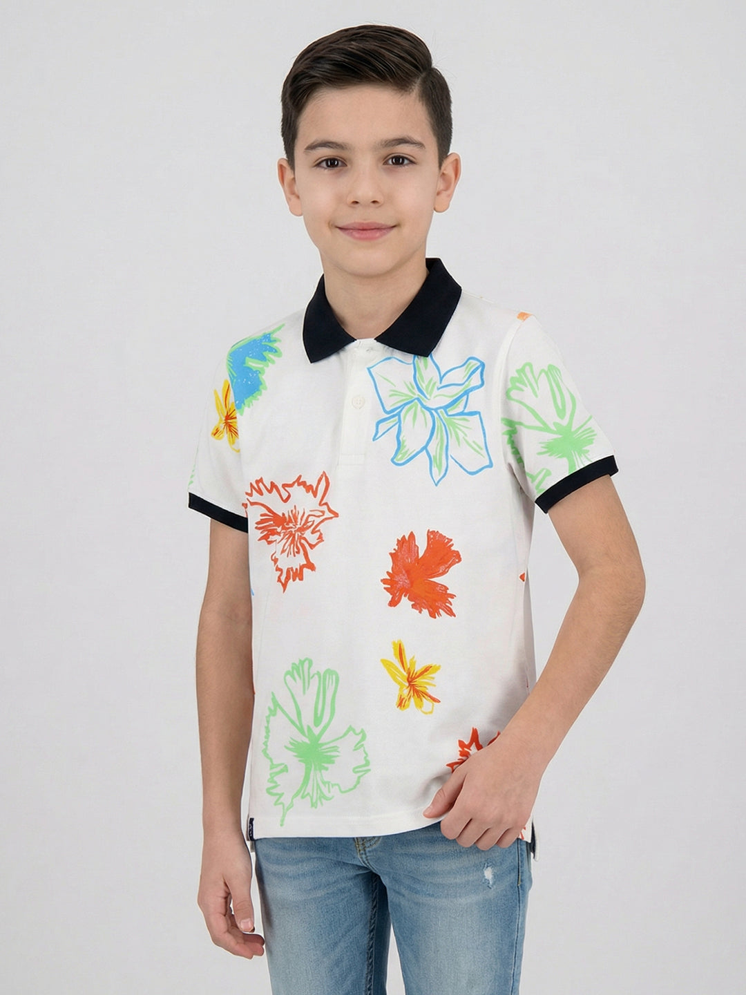 Monte Carlo Boy Regular Fit White Tshirt 4-5 Years