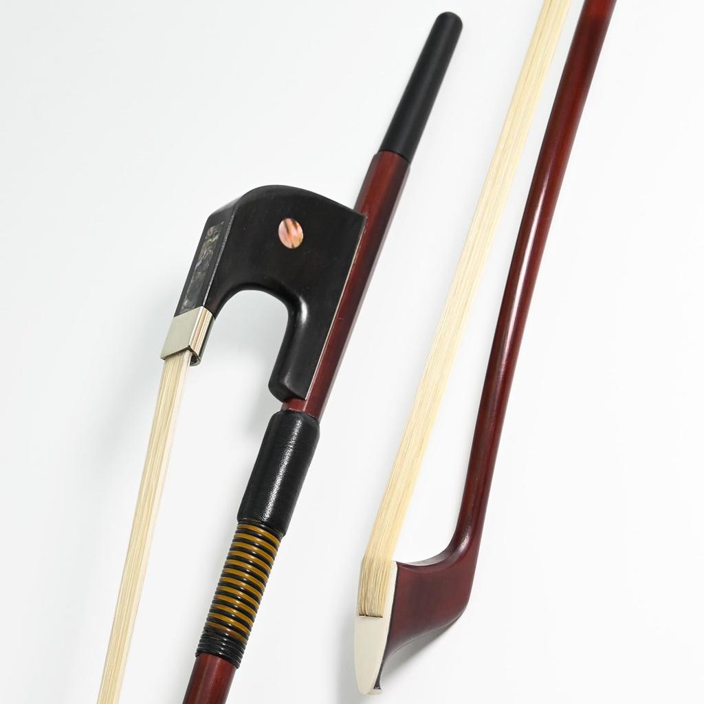 VingoBow Full-Size New German Double Bass Bow, Pernambuco Performance, for Advanced Players! Art No. 310BG 1/4