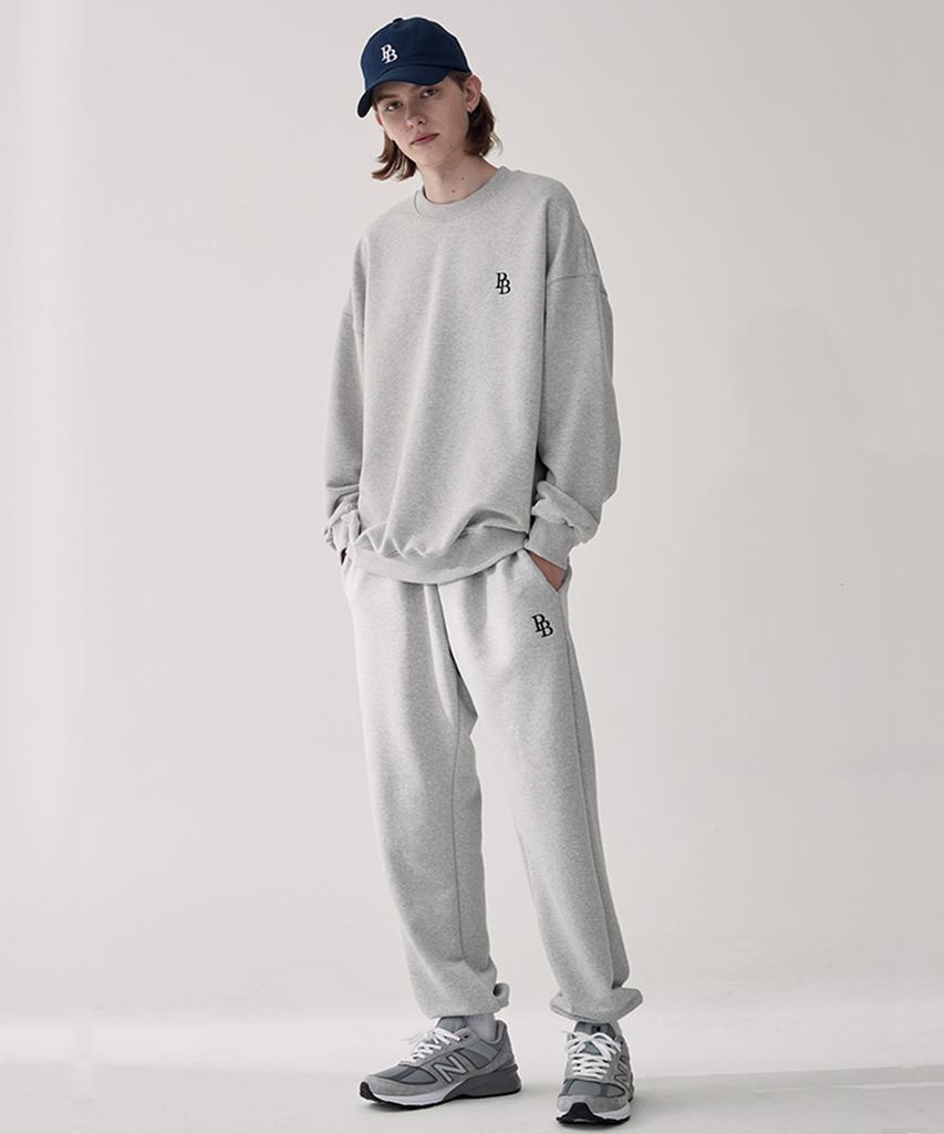 PAPERBOY [Set] Pb Logo Sweatshirt & Sweatpants Setup - Melange