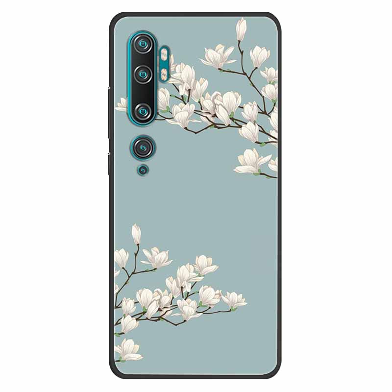 For Xiaomi Mi Note 10 Case Silicone Soft Owl Lion TPU Fashion Back Cover For Xiaomi Mi Note10 Cases Protective Printed Covers