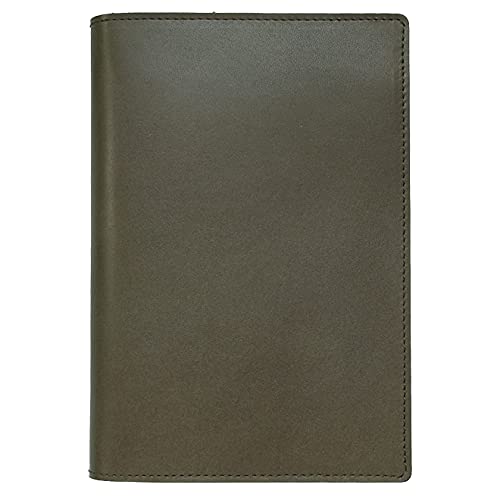 Rhodia No. 14 Horizontal Genuine Leather Cover (Made in Japan) with RHODIA 14 Notepad (Green)