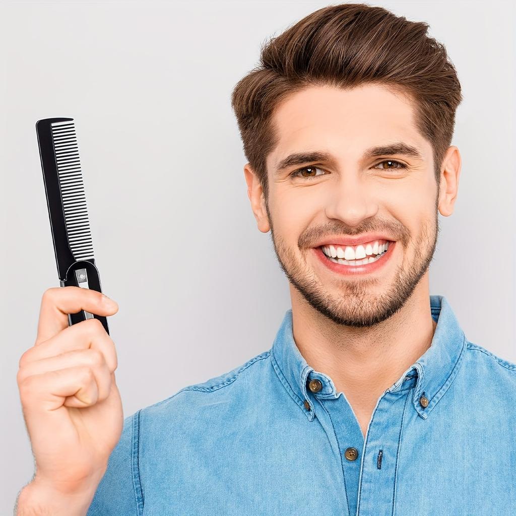 Faltbare Kämme Tragbarer Reise Faltkopf Haar Bart Plastikkamm Mode Männer Frauen Handgefertigt Massage Haarbürste Mit Clip
