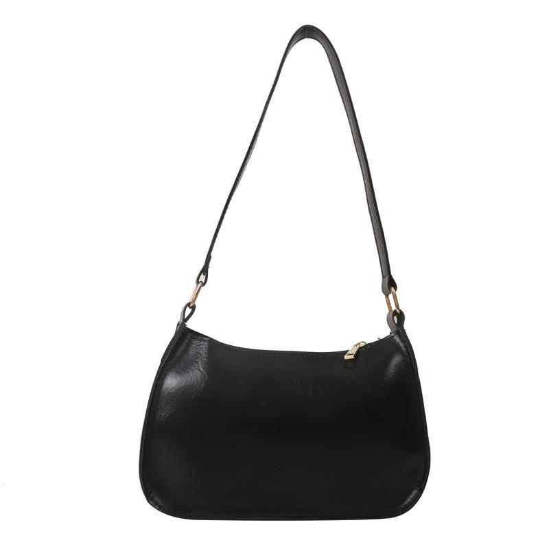

Fashionable And Minimalist Women s Handbag Retro Pu Leather Square Tote With Zipper чёрный