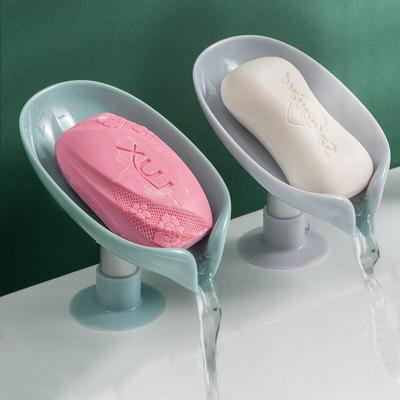2 stücke Ablauf Seife Halter Blatt Form Seife Box Saugnapf Tablett Trocknen Rack für Dusche Schwamm Container Küche Bad zubehör