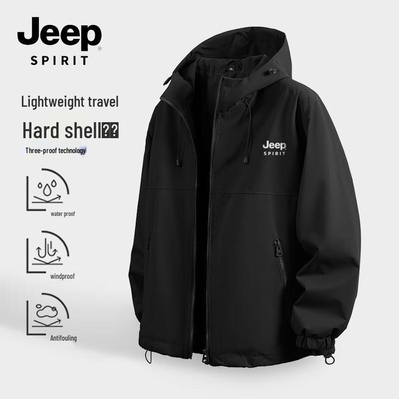 

JEEP SPIRIT Men s Outdoor 3-Proof Waterproof Jacket XL