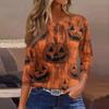 3/4 Length Sleeve Womens Tops Floral Print Vintage Fashion Casual Loose With Round Neck Plus Size Shirts