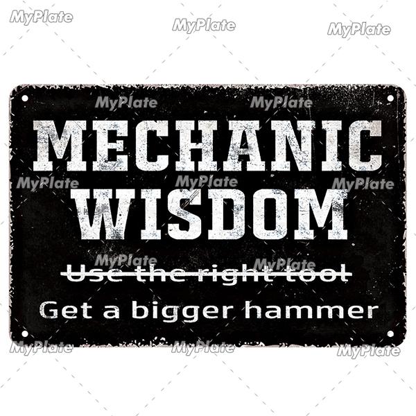 Vintage Tool Rules Retro Plaque Tin Sign Man Cave MOTOR OILS Metal Sign Wall Decor For Garage TIRES Plate Car Service Poster