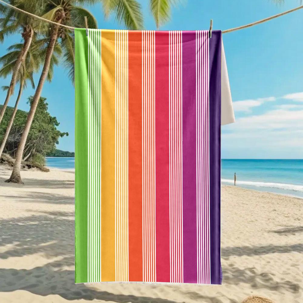 European and American Yuan Microfiber Beach Towel Custom Digital Printing Enlarged Towel Bath Towel 70 * 140CM Microfiber
