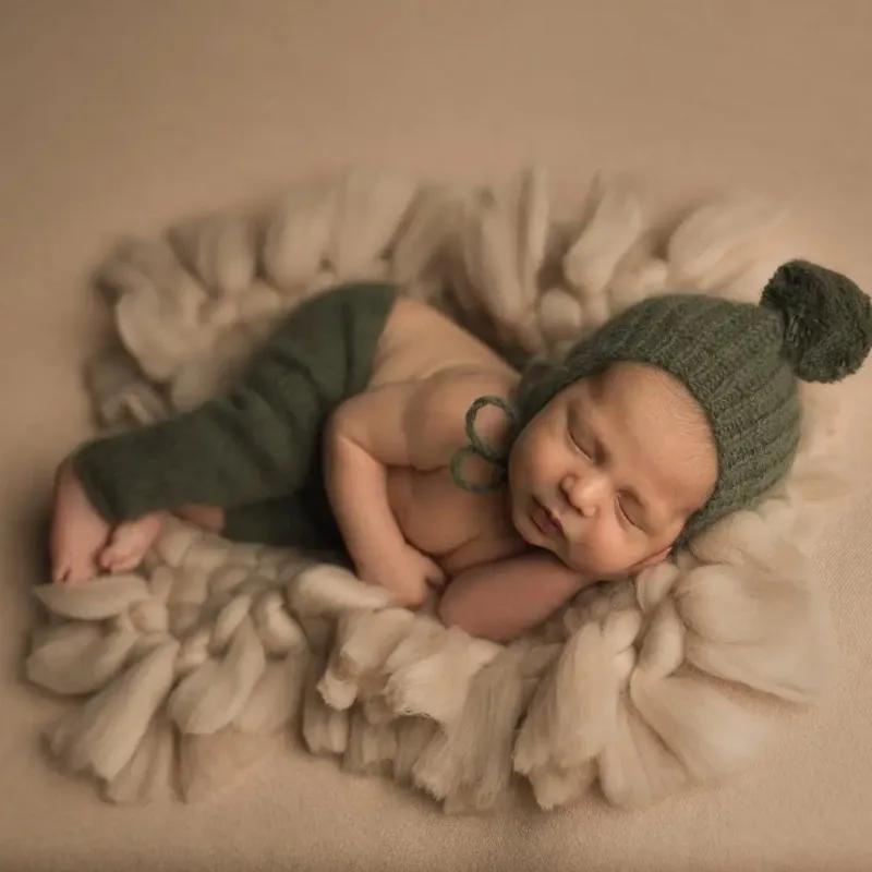 Neugeborenen Shooting Decken Baby Fotografie Requisiten Korb Füller Füllmaterial Quaste Decke Foto Hintergrund Studio Shooting Requisiten
