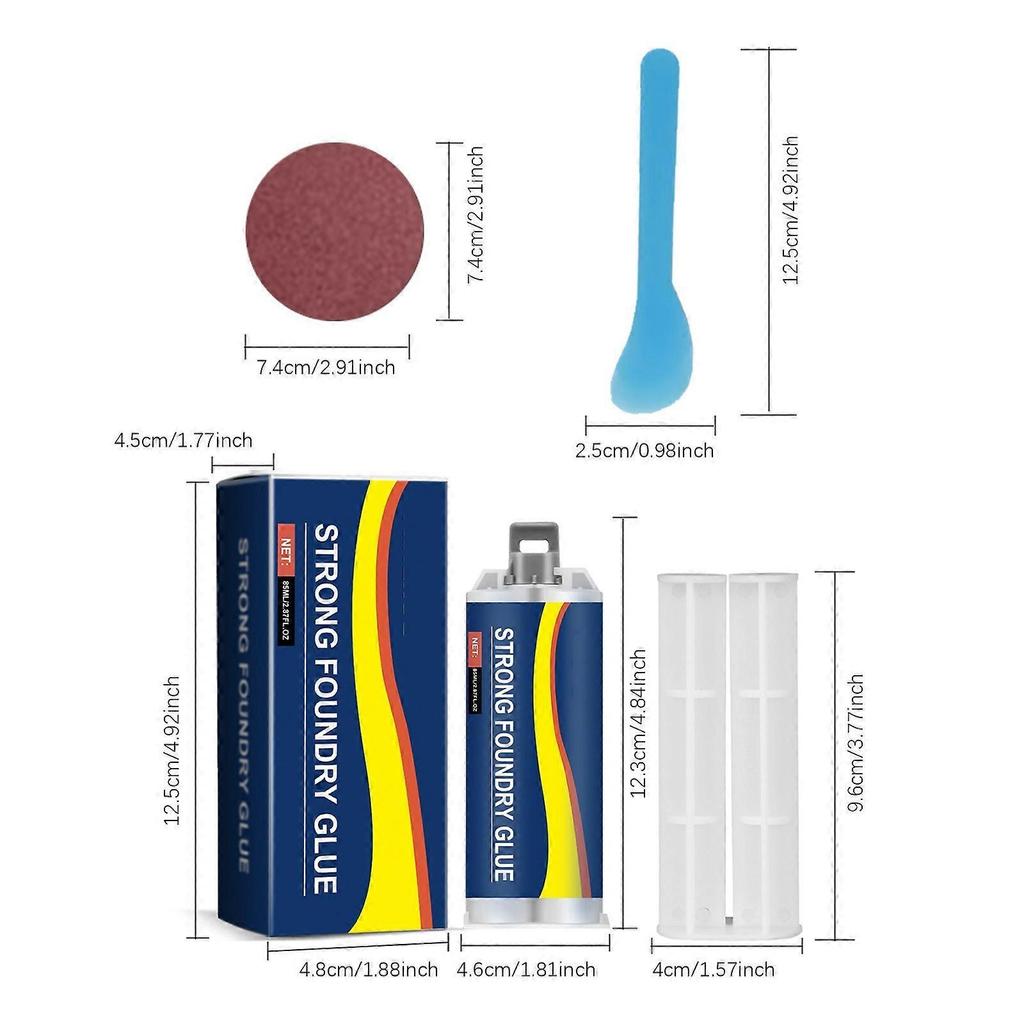 Adeziv Puternic pentru Turnătorie 85ml Adeziv de Forță Industrială pentru Reparații și Lipire Metal, Lemn, Ceramică, Plastic