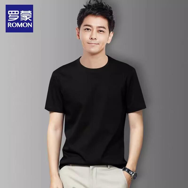 Romon Men's Crew Neck Pure Cotton Short Sleeve T-Shirt