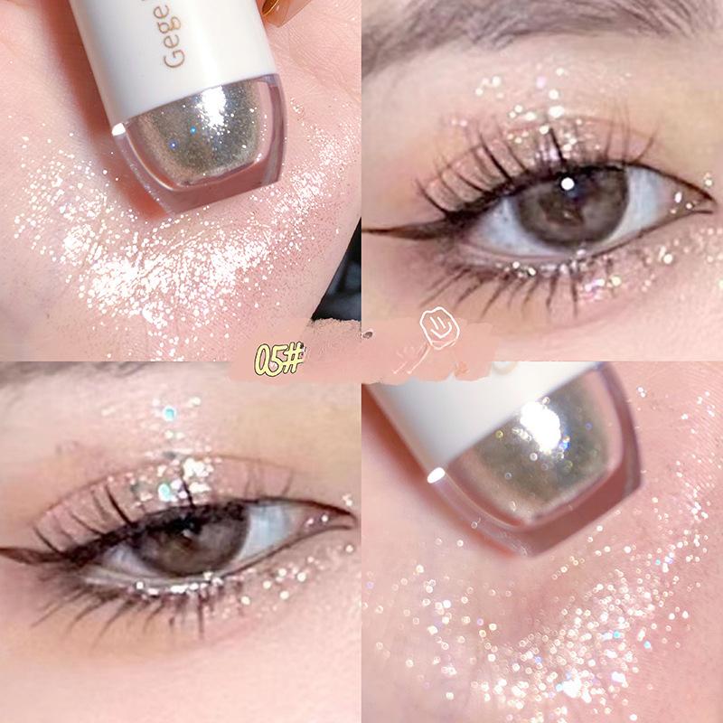Flüssiger Lidschatten Perlglanz Pailletten Glitzer grenzüberschreitende Make-up Kosmetik