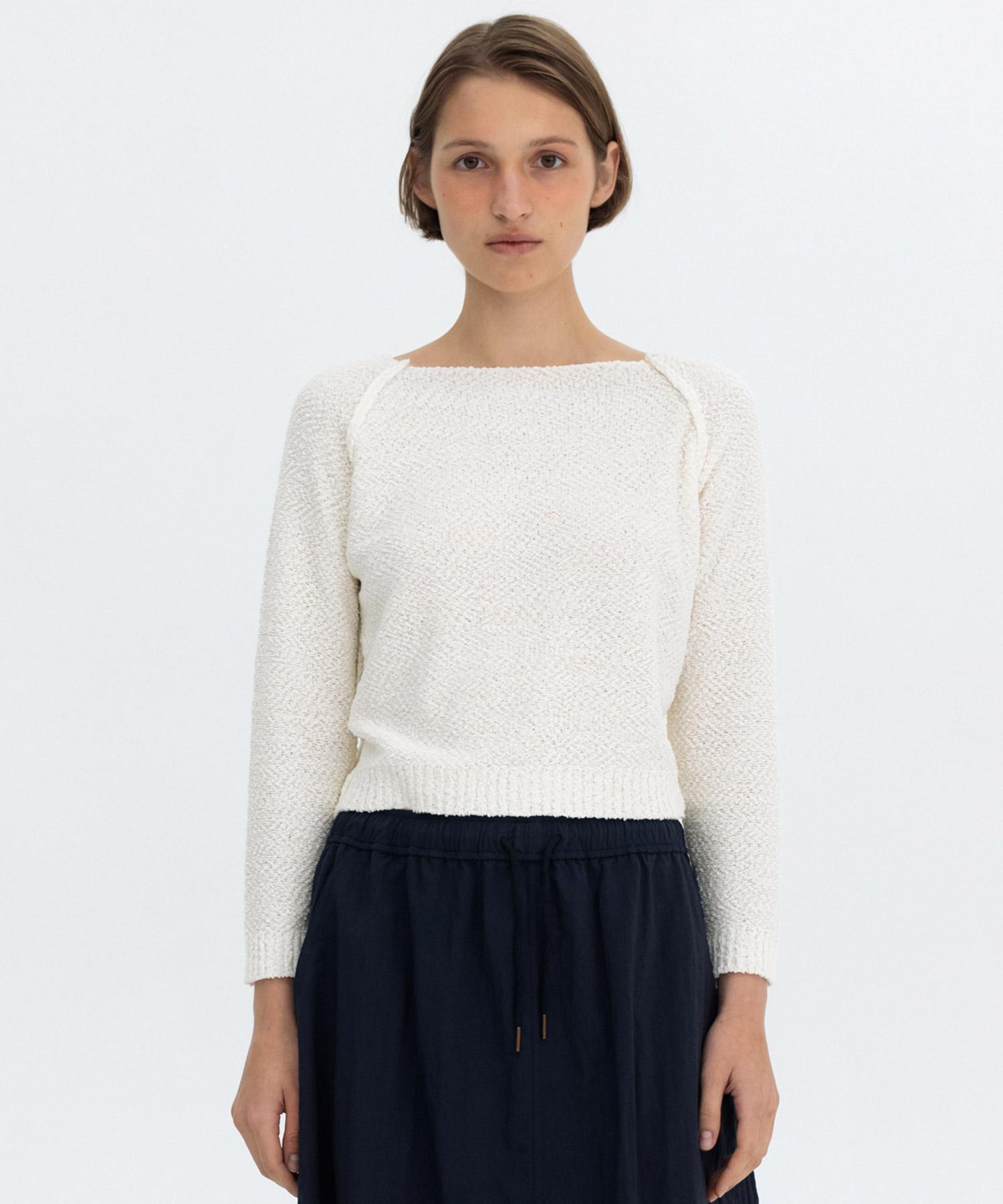 Bensimon Boucle Knit Pull Over - Ivory Ivory/Free