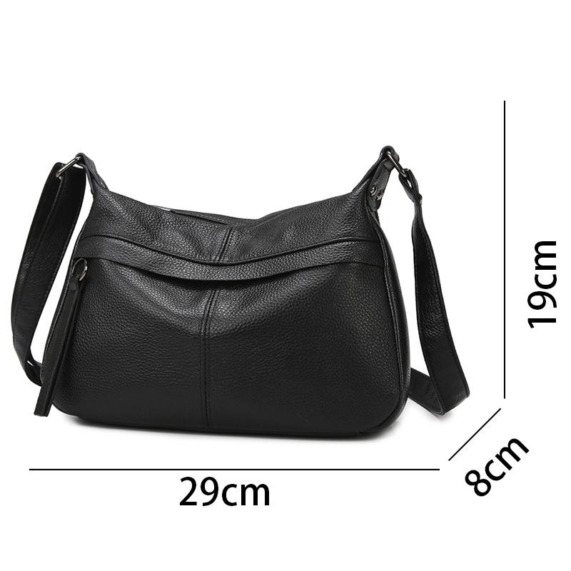 Luxury Designer Soft Genuine Leather Shoulder Crossbody Bag For Women 2025 Cow Leather Handbag High Quality Female Messenger Bag