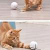 Cat Toys Automatic Smart Ball Interactive Catnip USB Rechargeable Self Rotating Colorful LED Feather Bells Toy Rotating luminous