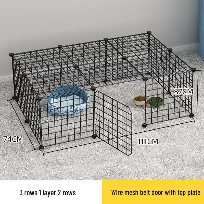 Indoor Pet Fence: Dog and Cat Barrier Gate with Iron Mesh for Anti-Escape and Isolation