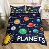 Solar System Duvet Covers Set For Kids Outer Space Galaxy Bedding Set Universe Planets Comforter Cover Astronomy Quilt Covers