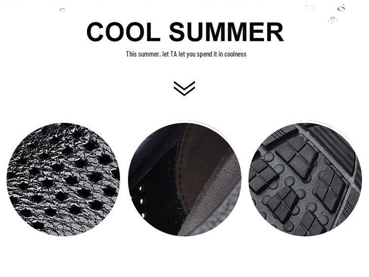 Men's 2025 Genuine Leather Sandals - Comfortable, Breathable, Soft Sole Dad Shoes