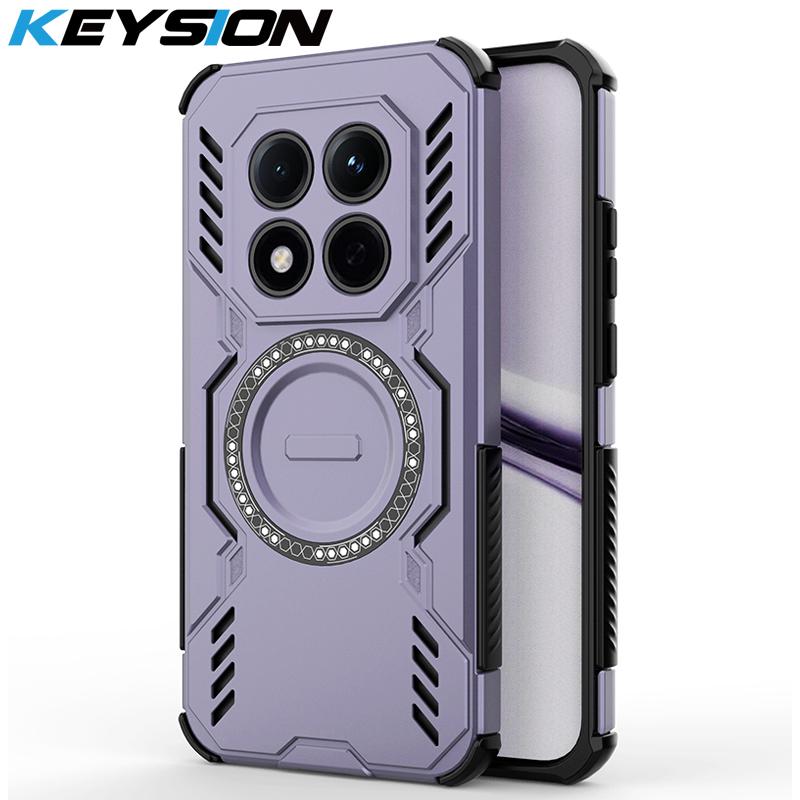 KEYSION Heat Dissipation Case for Redmi Note 15 5G 15 Pro 4G Magnetic Cooling Shockproof Phone Cover for Redmi Note 15 Pro+ 5G