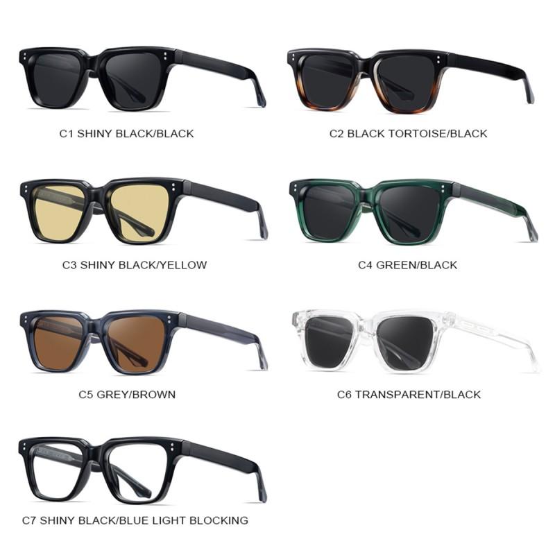 Square Frame UV400 Sunglasses Women Men Retro Chic Full Rim PC Lens Fashionable Outdoor Driving Shades