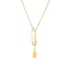 Goldene Sicherheitsnadel Lariat Halskette, Zarte Boxketten Y-Halskette mit Anhänger-Tag, Punk Verstellbarer Schmuck für Damen Tägliches Tragen Geschenk
