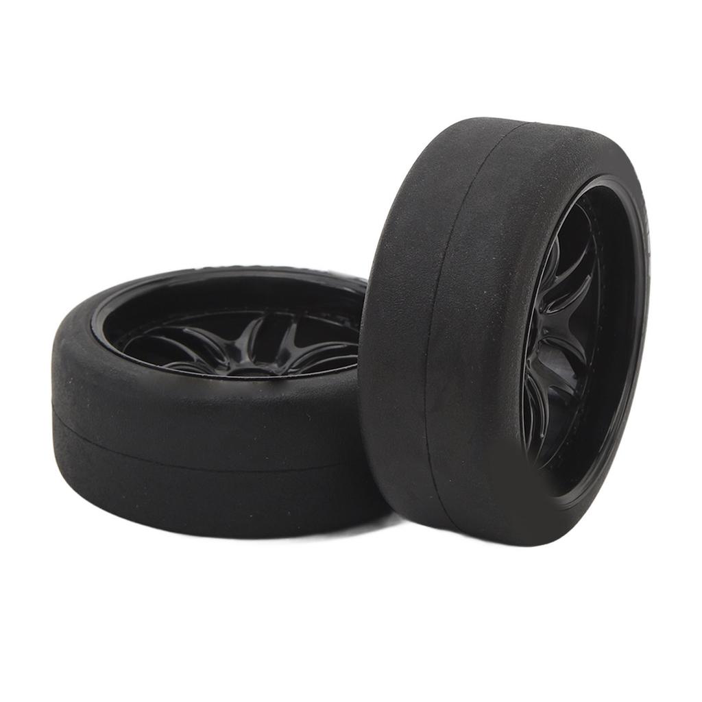 4pcs RC Tires Wheels Rims Sets 12mm Hex Wheels Rims Rubber Tires Width 26mm for 110 RC Racing Car