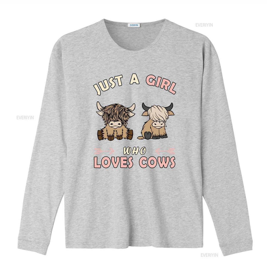 Just Girl Who Loves Cows Fashion  T Shirt Women Soft Stretchy Summer Top Unique Print Design Cute Trendy Daily Wear Cow Lover