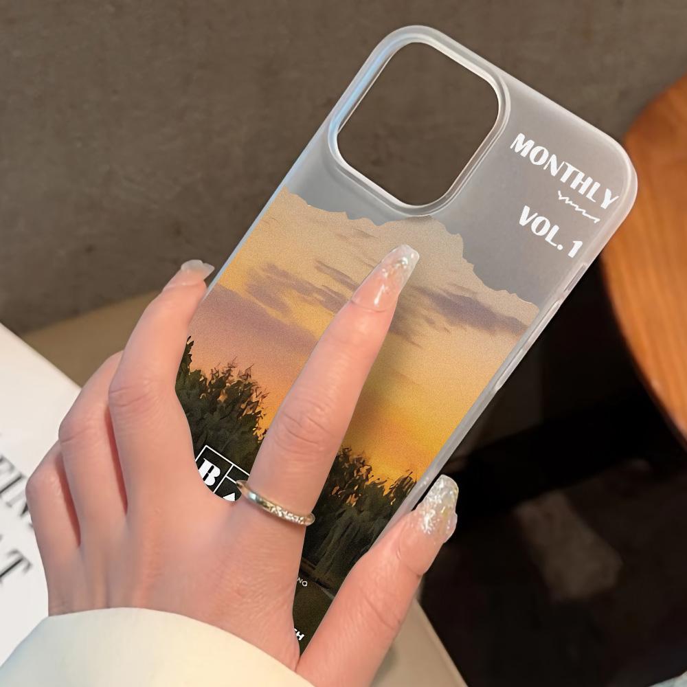 Mobile Phone Cases for iPhone 11 13 15 Pro Max 12 14 Pro Max Case iPhone 16 15 Plus 13 Pro 12 Frosted Texture Painted Cartoon Flowers