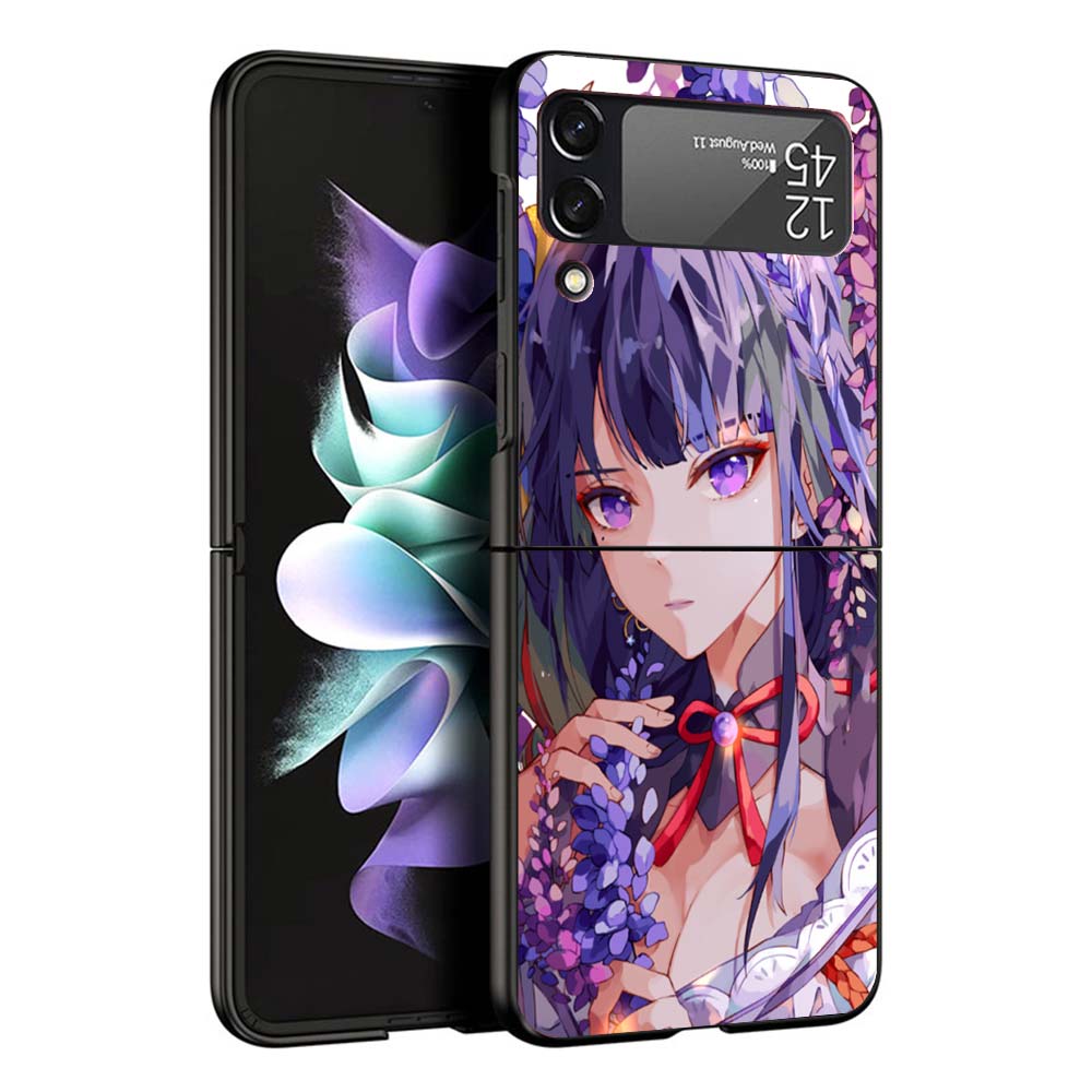 

Genshin Impact Raiden Shogun Baal Phone Case For Samsung Galaxy Z Flip7 Flip6 5G Flip5 Flip4 Flip3 ZFlip 7 6 3 4 5 Shockproof Ba Samsung Z Flip 6