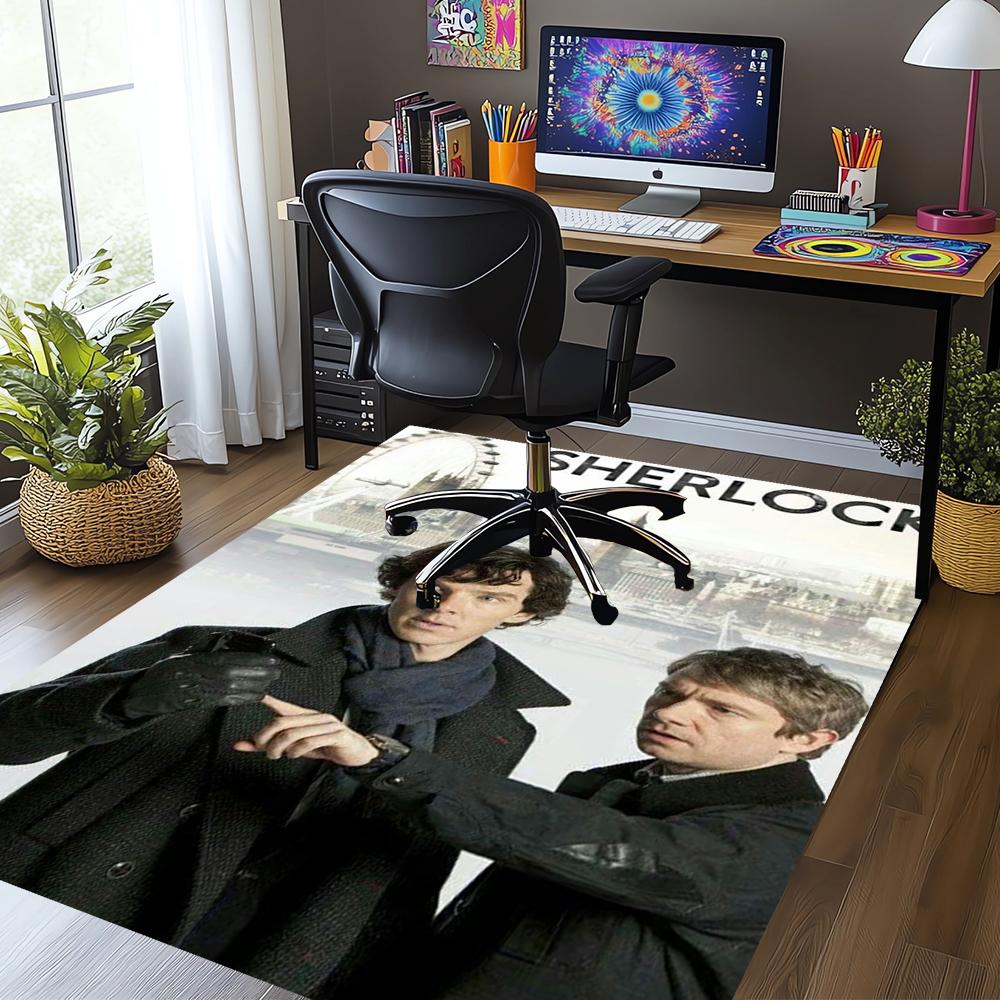 Sherlock Holmes Printed Carpet,Rug,for Office Chair Living Room Bedroom Kitchen Room Decor Gifts.