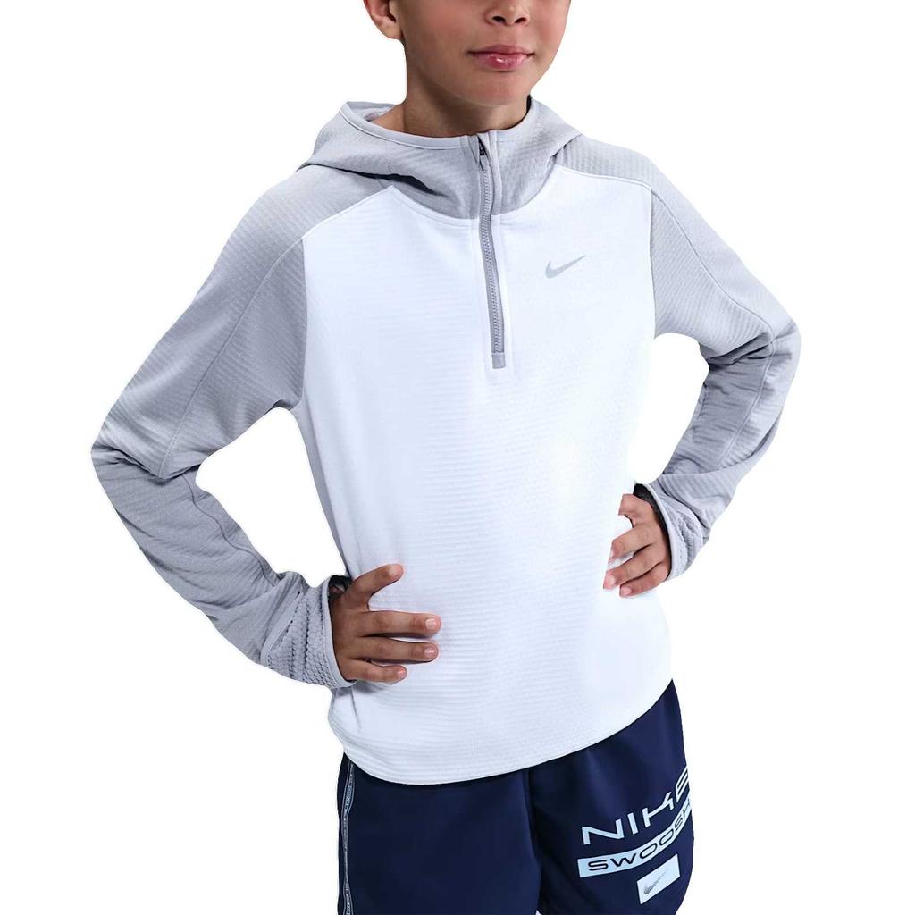 Nike Therma-Fit Casual Fashion Simple Versatile Youth Hoodie Kids Hoodie HV0197-100