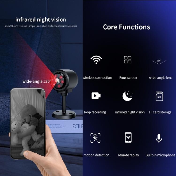 WiFi Surveillances Camera Indoor Camera With Night Sights Human Detection Easy Installation Remote Monitoring Camera