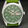REFURBISHED SEIKO 5 AUTOMATIC MENS WATCH JAPAN MADE GREEN DIAL CUSTOM A440087-2 QV90-a440087