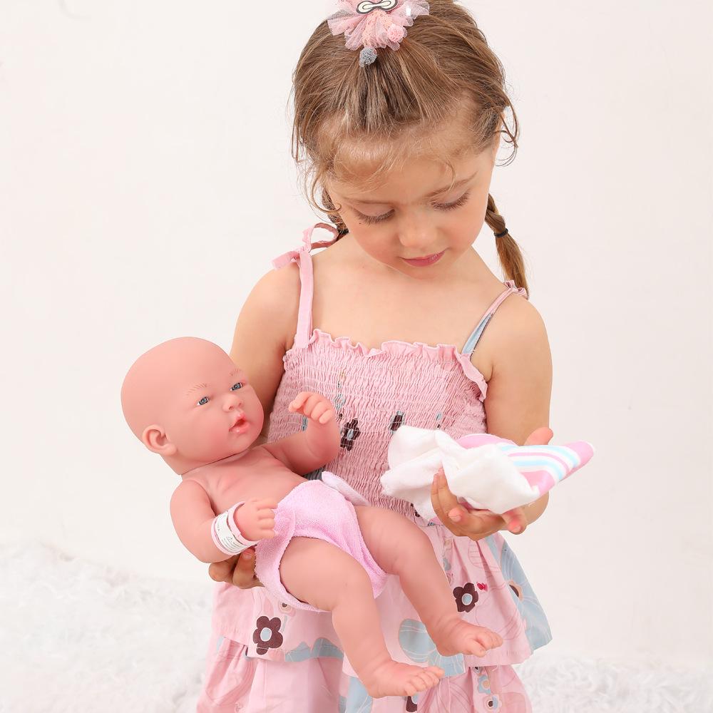 35cm Crying Silicone Reborn Baby Doll with Multiple Expressions - Realistic Children's Toy Gift