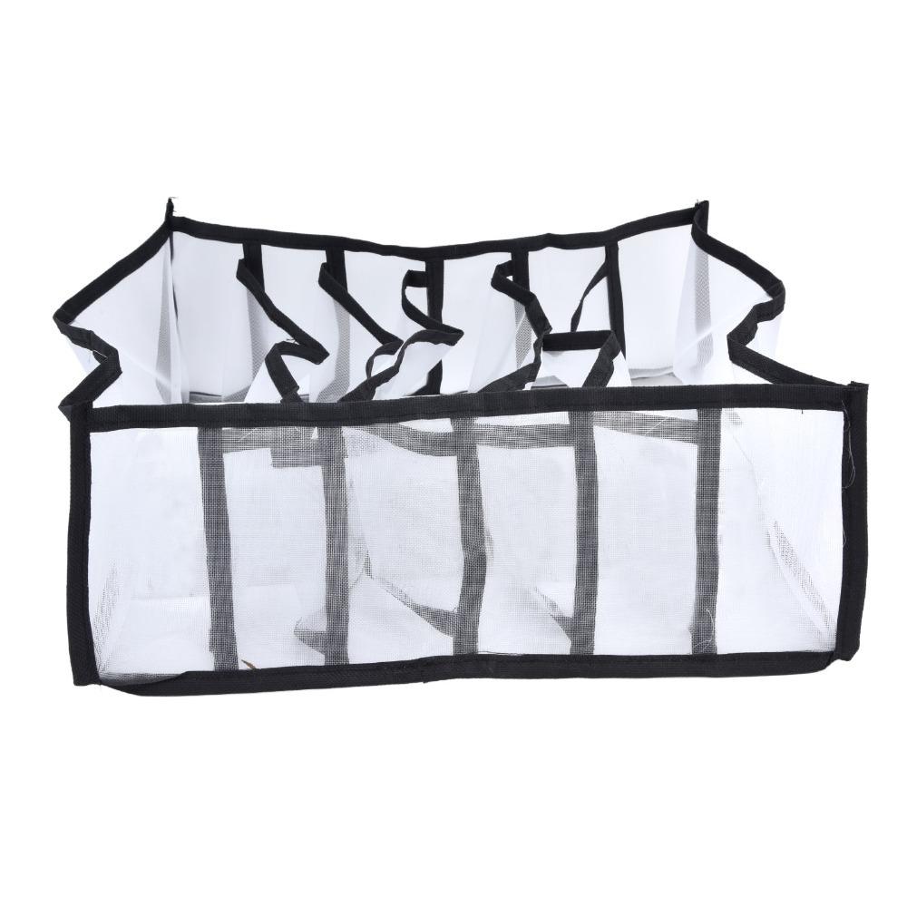 Multi Purpose Mesh Bras Storage Box Space Saver 11 Compartments Foldable Drawer Divider Breathable Polyester Foldable Design